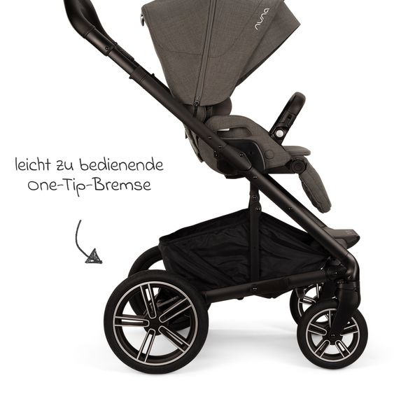 Nuna Buggy & Sportwagen MIXX next bis 22 kg mit magnetischem Gurtverschluss, umsetzbarem Allwettersitz, höhenverstellbarem Schieber, integrierter Sichtschutz inkl. Adapter, Kniedecke & Regenschutz - Thunder