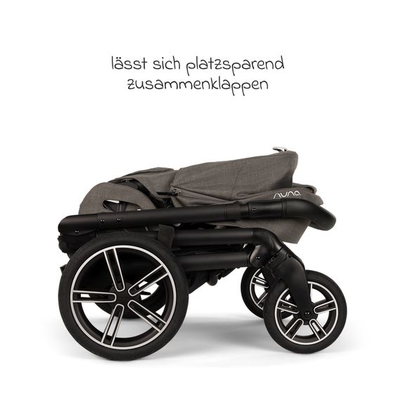 Nuna Buggy & Sportwagen MIXX next bis 22 kg mit magnetischem Gurtverschluss, umsetzbarem Allwettersitz, höhenverstellbarem Schieber, integrierter Sichtschutz inkl. Adapter, Kniedecke & Regenschutz - Thunder