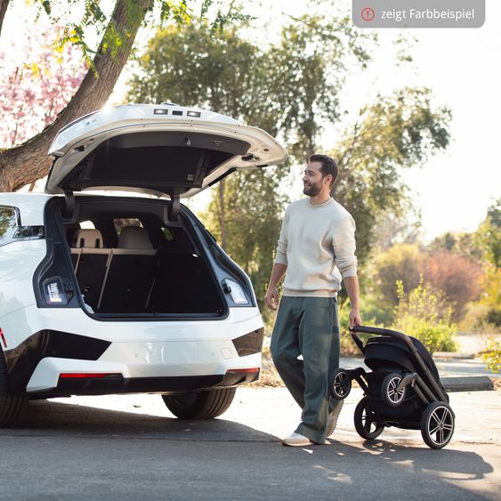 Nuna Buggy & Sportwagen MIXX next bis 22 kg mit magnetischem Gurtverschluss, umsetzbarem Allwettersitz, höhenverstellbarem Schieber, integrierter Sichtschutz inkl. Adapter, Kniedecke & Regenschutz - Thunder