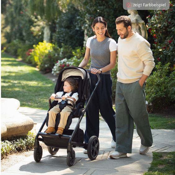 Nuna Buggy & Sportwagen MIXX next bis 22 kg mit magnetischem Gurtverschluss, umsetzbarem Allwettersitz, höhenverstellbarem Schieber, integrierter Sichtschutz inkl. Adapter, Kniedecke & Regenschutz - Thunder