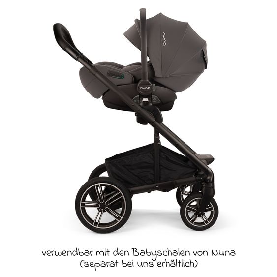 Nuna Buggy & Sportwagen MIXX next bis 22 kg mit magnetischem Gurtverschluss, umsetzbarem Allwettersitz, höhenverstellbarem Schieber, integrierter Sichtschutz inkl. Adapter, Kniedecke & Regenschutz - Thunder