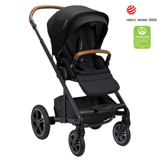 Nuna Buggy & Sportwagen MIXX next mit Liegefunktion, umsetzbarer Allwettersitz, Teleskopschieber inkl. Beindecke, Adapter & Regenschutz - Caviar