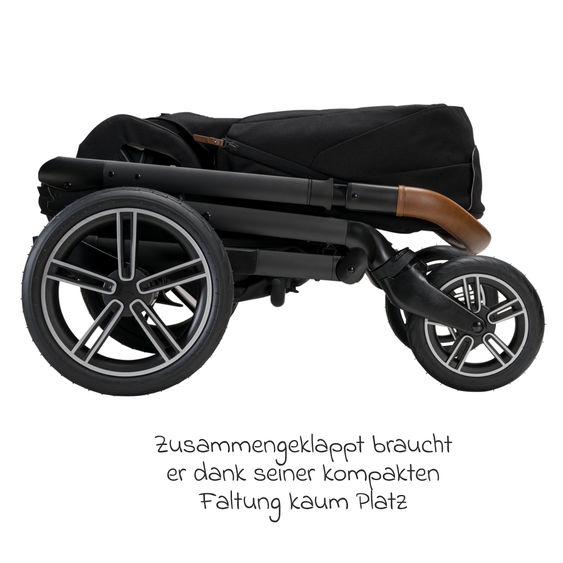 Nuna Buggy & Sportwagen MIXX next mit Liegefunktion, umsetzbarer Allwettersitz, Teleskopschieber inkl. Beindecke, Adapter & Regenschutz - Caviar