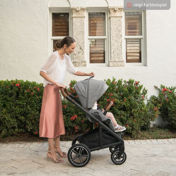 Nuna Buggy & Sportwagen MIXX next mit Liegefunktion, umsetzbarer Allwettersitz, Teleskopschieber inkl. Beindecke, Adapter & Regenschutz - Caviar