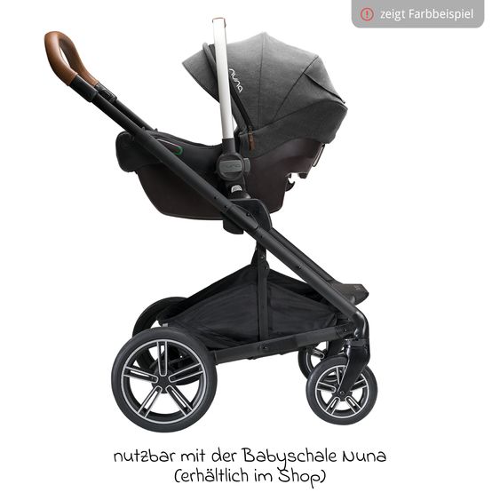 Nuna Buggy & Sportwagen MIXX next mit Liegefunktion, umsetzbarer Allwettersitz, Teleskopschieber inkl. Beindecke, Adapter & Regenschutz - Caviar