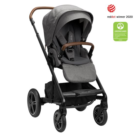 Nuna Buggy & Sportwagen MIXX next mit Liegefunktion, umsetzbarer Allwettersitz, Teleskopschieber inkl. Beindecke, Adapter & Regenschutz - Granite