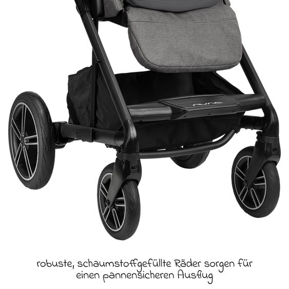 Nuna Buggy & Sportwagen MIXX next mit Liegefunktion, umsetzbarer Allwettersitz, Teleskopschieber inkl. Beindecke, Adapter & Regenschutz - Granite
