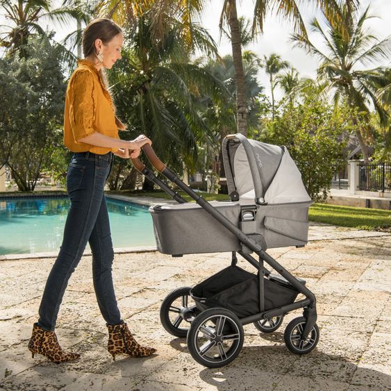 Nuna Buggy & Sportwagen MIXX next mit Liegefunktion, umsetzbarer Allwettersitz, Teleskopschieber inkl. Beindecke, Adapter & Regenschutz - Granite