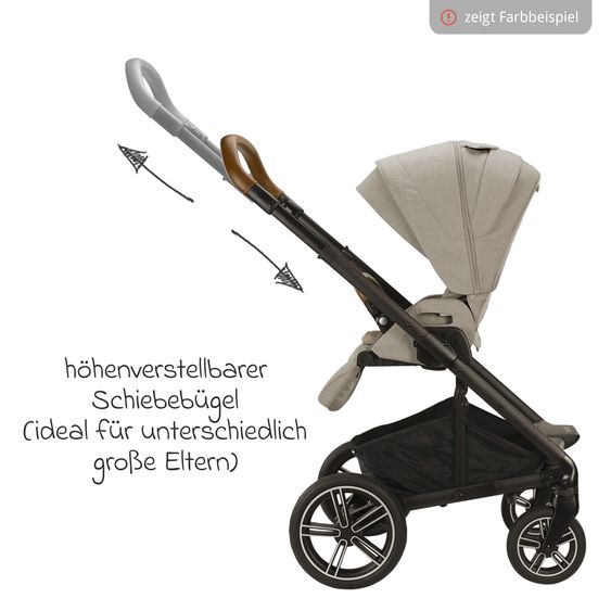 Nuna Buggy & Sportwagen MIXX next mit Liegefunktion, umsetzbarer Allwettersitz, Teleskopschieber inkl. Beindecke, Adapter & Regenschutz - Hazelwood