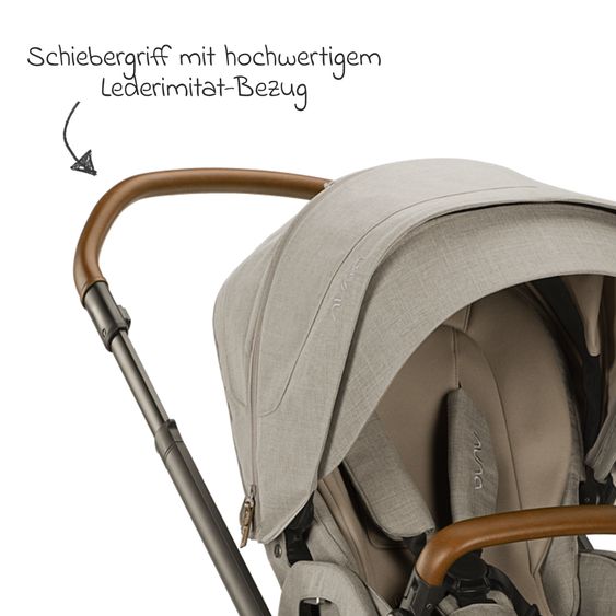 Nuna Buggy & Sportwagen MIXX next mit Liegefunktion, umsetzbarer Allwettersitz, Teleskopschieber inkl. Beindecke, Adapter & Regenschutz - Hazelwood