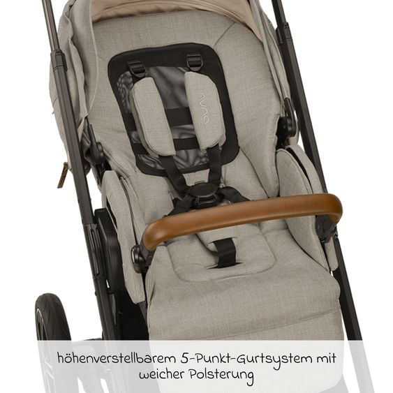 Nuna Buggy & Sportwagen MIXX next mit Liegefunktion, umsetzbarer Allwettersitz, Teleskopschieber inkl. Beindecke, Adapter & Regenschutz - Hazelwood
