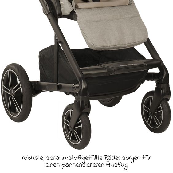 Nuna Buggy & Sportwagen MIXX next mit Liegefunktion, umsetzbarer Allwettersitz, Teleskopschieber inkl. Beindecke, Adapter & Regenschutz - Hazelwood
