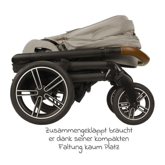 Nuna Buggy & Sportwagen MIXX next mit Liegefunktion, umsetzbarer Allwettersitz, Teleskopschieber inkl. Beindecke, Adapter & Regenschutz - Hazelwood
