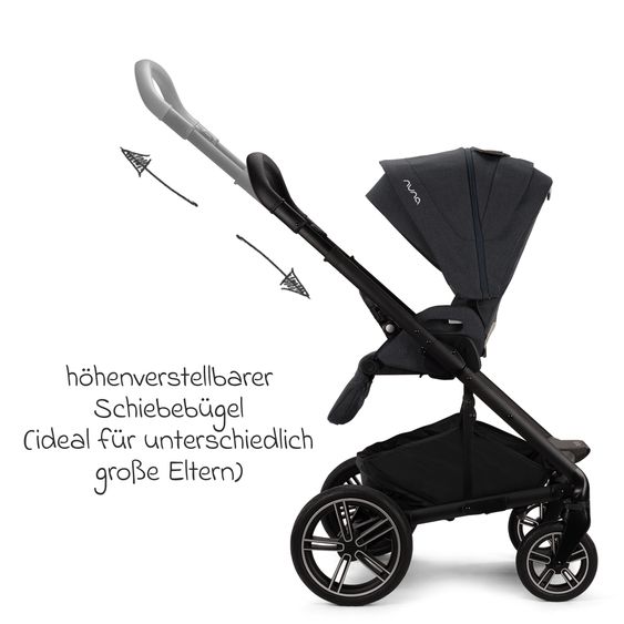 Nuna Buggy & Sportwagen MIXX next mit Liegefunktion, umsetzbarer Allwettersitz, Teleskopschieber inkl. Beindecke, Adapter & Regenschutz - Ocean