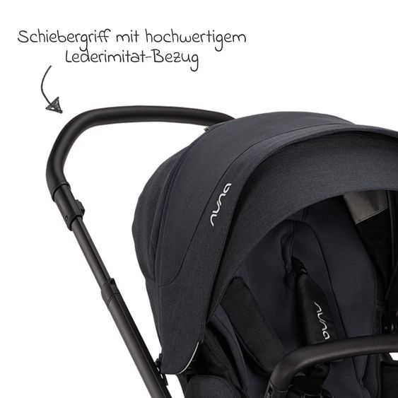 Nuna Buggy & Sportwagen MIXX next mit Liegefunktion, umsetzbarer Allwettersitz, Teleskopschieber inkl. Beindecke, Adapter & Regenschutz - Ocean