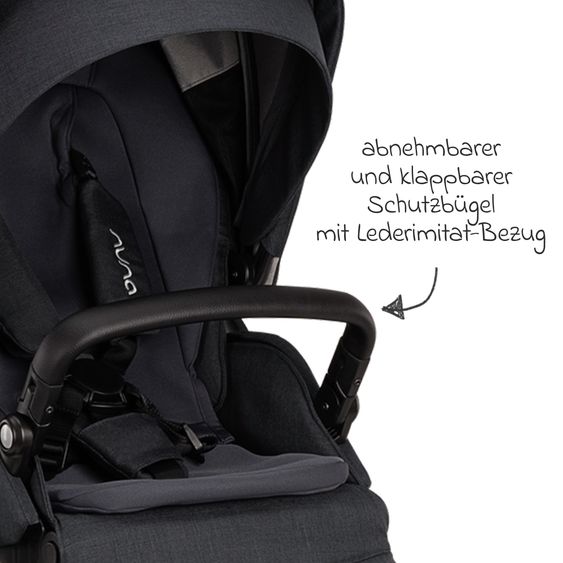 Nuna Buggy & Sportwagen MIXX next mit Liegefunktion, umsetzbarer Allwettersitz, Teleskopschieber inkl. Beindecke, Adapter & Regenschutz - Ocean
