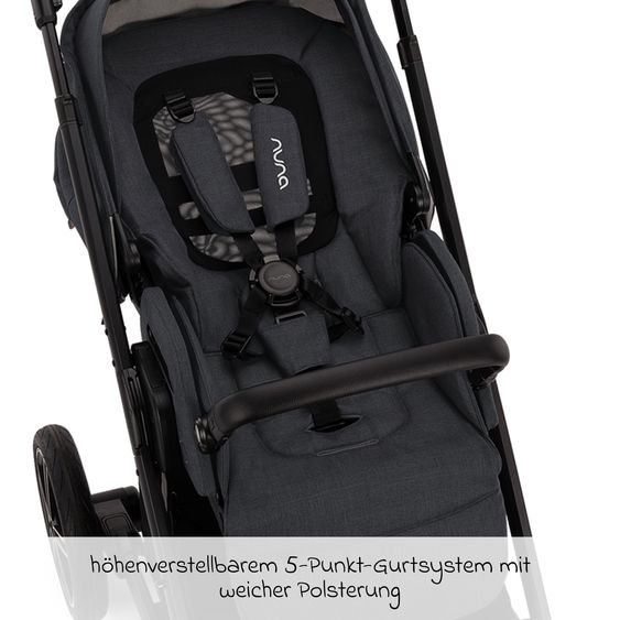 Nuna Buggy & Sportwagen MIXX next mit Liegefunktion, umsetzbarer Allwettersitz, Teleskopschieber inkl. Beindecke, Adapter & Regenschutz - Ocean