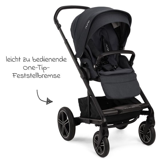 Nuna Buggy & Sportwagen MIXX next mit Liegefunktion, umsetzbarer Allwettersitz, Teleskopschieber inkl. Beindecke, Adapter & Regenschutz - Ocean