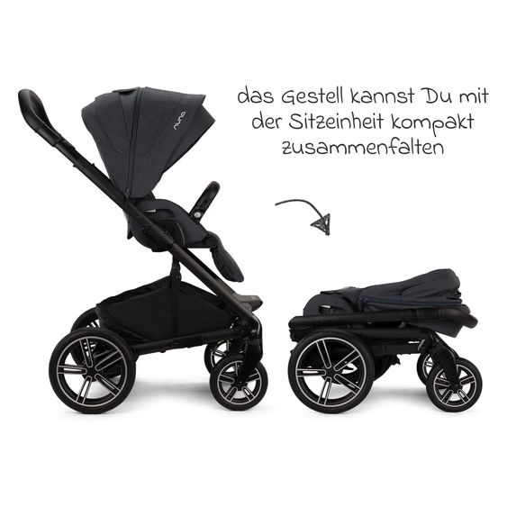 Nuna Buggy & Sportwagen MIXX next mit Liegefunktion, umsetzbarer Allwettersitz, Teleskopschieber inkl. Beindecke, Adapter & Regenschutz - Ocean