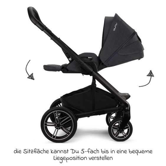 Nuna Buggy & Sportwagen MIXX next mit Liegefunktion, umsetzbarer Allwettersitz, Teleskopschieber inkl. Beindecke, Adapter & Regenschutz - Ocean