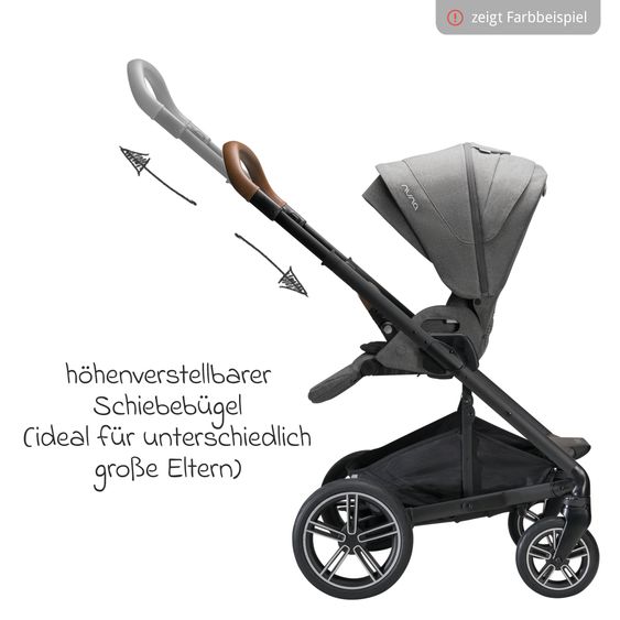 Nuna Buggy & Sportwagen MIXX next mit Liegefunktion, umsetzbarer Allwettersitz, Teleskopschieber inkl. Beindecke, Adapter & Regenschutz - Riveted