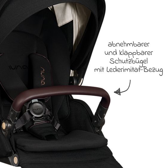 Nuna Buggy & Sportwagen MIXX next mit Liegefunktion, umsetzbarer Allwettersitz, Teleskopschieber inkl. Beindecke, Adapter & Regenschutz - Riveted