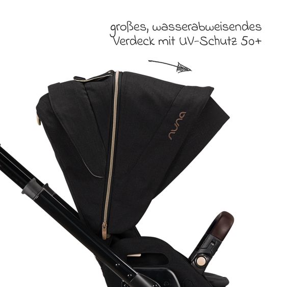 Nuna Buggy & Sportwagen MIXX next mit Liegefunktion, umsetzbarer Allwettersitz, Teleskopschieber inkl. Beindecke, Adapter & Regenschutz - Riveted