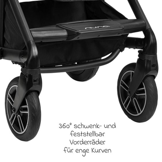 Nuna Buggy & Sportwagen MIXX next mit Liegefunktion, umsetzbarer Allwettersitz, Teleskopschieber inkl. Beindecke, Adapter & Regenschutz - Riveted