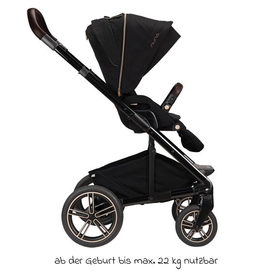 Nuna Buggy & Sportwagen MIXX next mit Liegefunktion, umsetzbarer Allwettersitz, Teleskopschieber inkl. Beindecke, Adapter & Regenschutz - Riveted