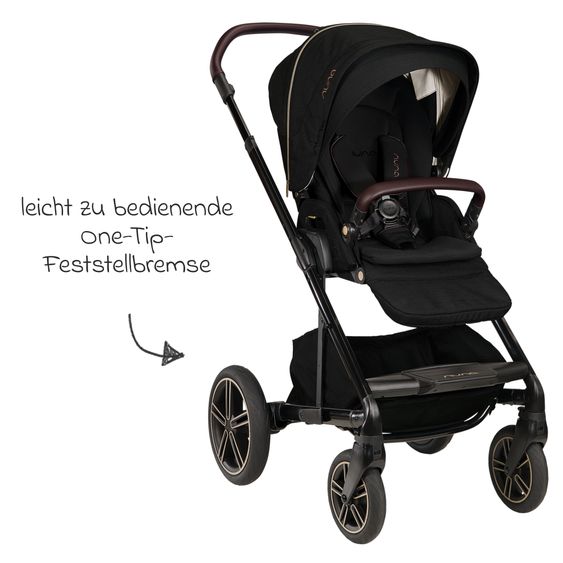 Nuna Buggy & Sportwagen MIXX next mit Liegefunktion, umsetzbarer Allwettersitz, Teleskopschieber inkl. Beindecke, Adapter & Regenschutz - Riveted