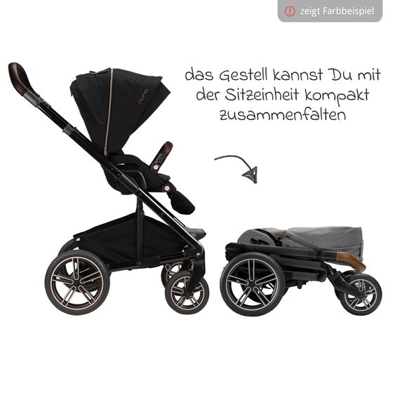 Nuna Buggy & Sportwagen MIXX next mit Liegefunktion, umsetzbarer Allwettersitz, Teleskopschieber inkl. Beindecke, Adapter & Regenschutz - Riveted