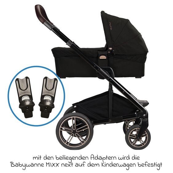 Nuna Buggy & Sportwagen MIXX next mit Liegefunktion, umsetzbarer Allwettersitz, Teleskopschieber inkl. Beindecke, Adapter & Regenschutz - Riveted
