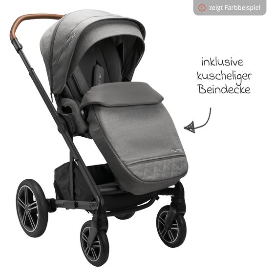 Nuna Buggy & Sportwagen MIXX next mit Liegefunktion, umsetzbarer Allwettersitz, Teleskopschieber inkl. Beindecke, Adapter & Regenschutz - Riveted