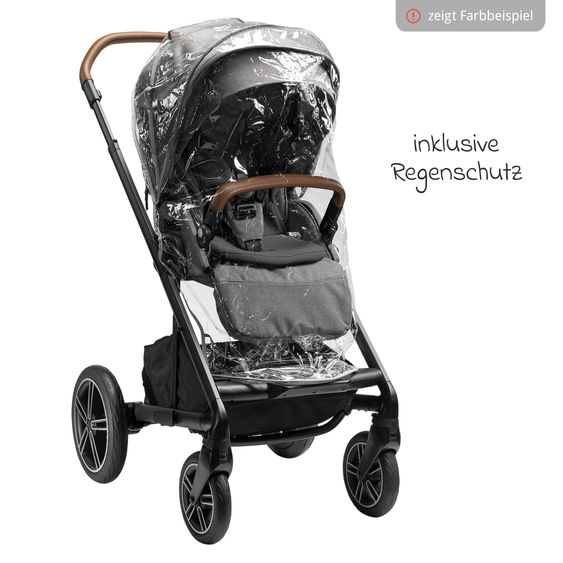 Nuna Buggy & Sportwagen MIXX next mit Liegefunktion, umsetzbarer Allwettersitz, Teleskopschieber inkl. Beindecke, Adapter & Regenschutz - Riveted