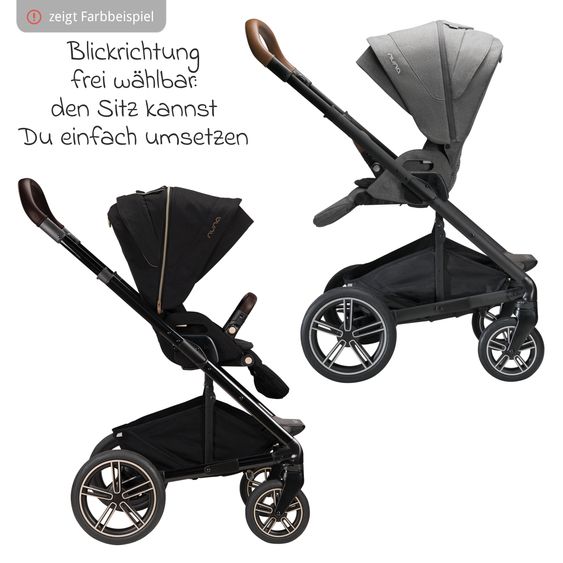 Nuna Buggy & Sportwagen MIXX next mit Liegefunktion, umsetzbarer Allwettersitz, Teleskopschieber inkl. Beindecke, Adapter & Regenschutz - Riveted