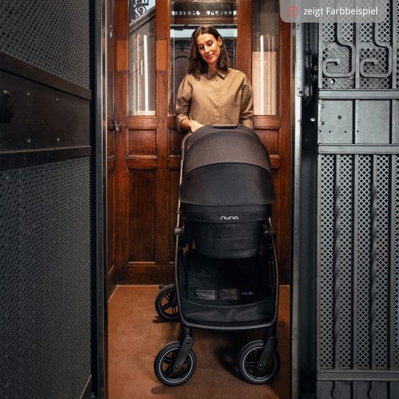 Nuna Passeggino Swiv fino a 22 kg con cintura magnetica, sedile sportivo convertibile, maniglione regolabile in altezza, adattatore incluso, borsa per il trasporto, portabicchieri e parapioggia - Biscotti