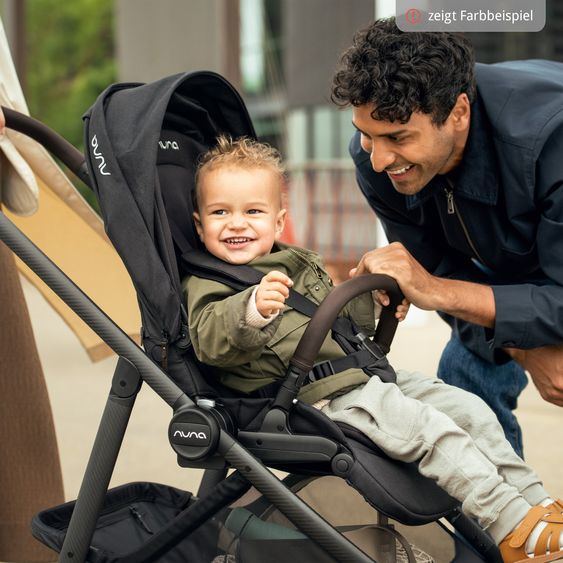 Nuna Passeggino Swiv fino a 22 kg con cintura magnetica, sedile sportivo convertibile, maniglione regolabile in altezza, adattatore incluso, borsa per il trasporto, portabicchieri e parapioggia - Biscotti