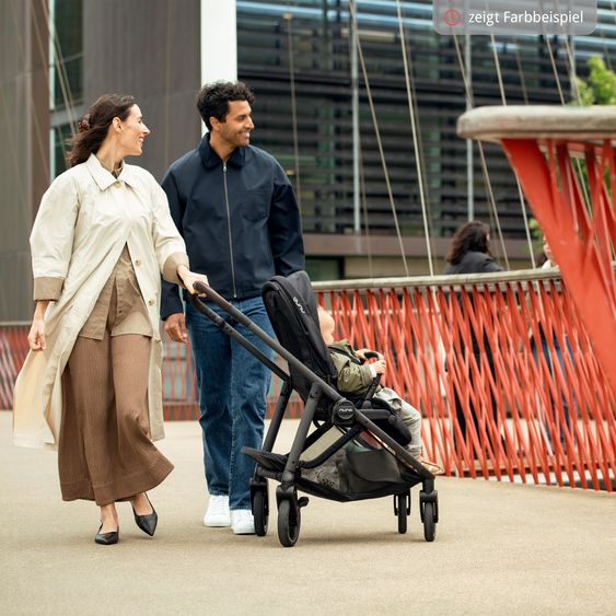 Nuna Passeggino Swiv fino a 22 kg con cintura magnetica, sedile sportivo convertibile, maniglione regolabile in altezza, adattatore incluso, borsa per il trasporto, portabicchieri e parapioggia - Biscotti