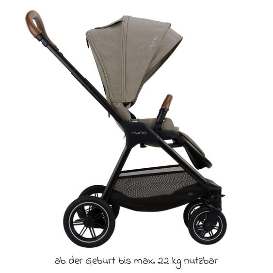Nuna Buggy & Sportwagen TRIV next mit Liegefunktion, umsetzbarer Allwettersitz, Teleskopschieber nur 8,9 kg, inkl. Adapter & Regenschutz - Hazelwood