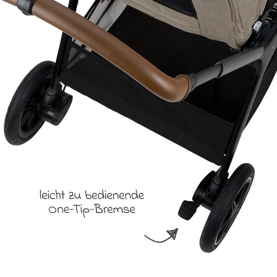 Nuna Buggy & Sportwagen TRIV next mit Liegefunktion, umsetzbarer Allwettersitz, Teleskopschieber nur 8,9 kg, inkl. Adapter & Regenschutz - Hazelwood
