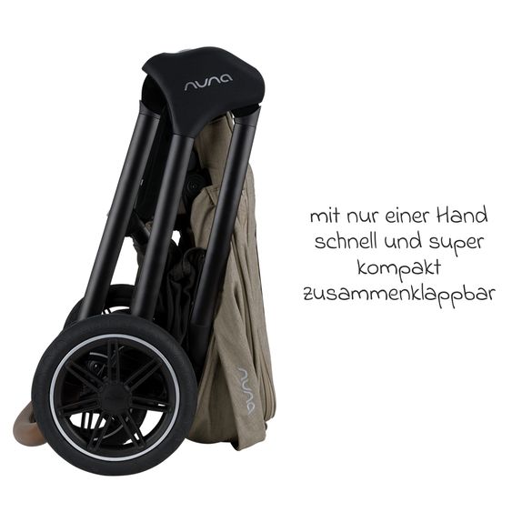 Nuna Buggy & Sportwagen TRIV next mit Liegefunktion, umsetzbarer Allwettersitz, Teleskopschieber nur 8,9 kg, inkl. Adapter & Regenschutz - Hazelwood