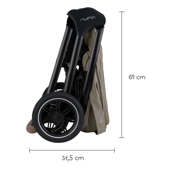 Nuna Buggy & Sportwagen TRIV next mit Liegefunktion, umsetzbarer Allwettersitz, Teleskopschieber nur 8,9 kg, inkl. Adapter & Regenschutz - Hazelwood