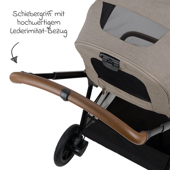 Nuna Buggy & Sportwagen TRIV next mit Liegefunktion, umsetzbarer Allwettersitz, Teleskopschieber nur 8,9 kg, inkl. Adapter & Regenschutz - Hazelwood