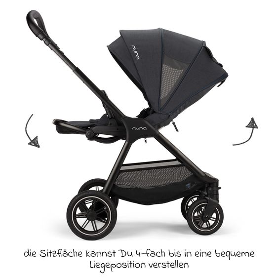 Nuna Buggy & Sportwagen TRIV next mit Liegefunktion, umsetzbarer Allwettersitz, Teleskopschieber nur 8,9 kg, inkl. Adapter & Regenschutz - Ocean