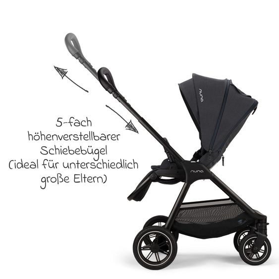 Nuna Buggy & Sportwagen TRIV next mit Liegefunktion, umsetzbarer Allwettersitz, Teleskopschieber nur 8,9 kg, inkl. Adapter & Regenschutz - Ocean