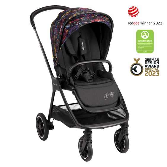 Nuna Buggy & Sportwagen TRIV next mit Liegefunktion, umsetzbarer Allwettersitz, Teleskopschieber nur 8,9 kg, inkl. Adapter & Regenschutz - Rainbow