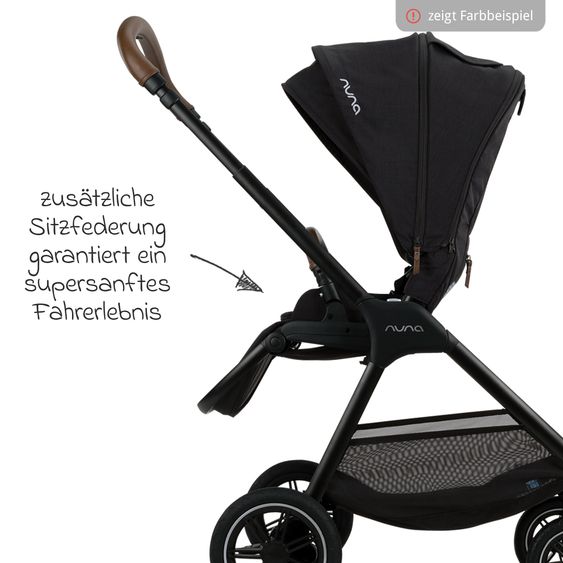 Nuna Buggy & Sportwagen TRIV next mit Liegefunktion, umsetzbarer Allwettersitz, Teleskopschieber nur 8,9 kg, inkl. Adapter & Regenschutz - Rainbow