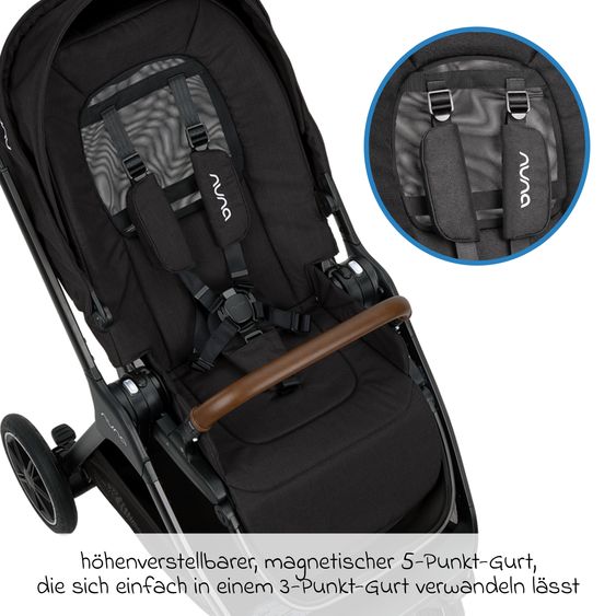 Nuna Buggy & Sportwagen TRIV next mit Liegefunktion, umsetzbarer Allwettersitz, Teleskopschieber nur 8,9 kg, inkl. Adapter & Regenschutz - Rainbow