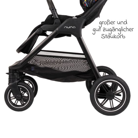 Nuna Buggy & Sportwagen TRIV next mit Liegefunktion, umsetzbarer Allwettersitz, Teleskopschieber nur 8,9 kg, inkl. Adapter & Regenschutz - Rainbow