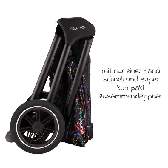 Nuna Buggy & Sportwagen TRIV next mit Liegefunktion, umsetzbarer Allwettersitz, Teleskopschieber nur 8,9 kg, inkl. Adapter & Regenschutz - Rainbow